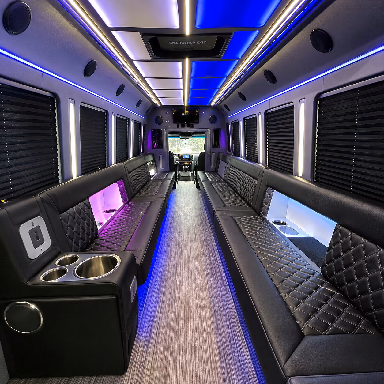 a party bus that turns the ride into the first stop of the night